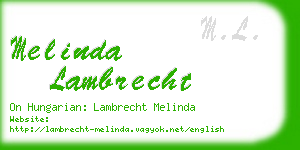 melinda lambrecht business card